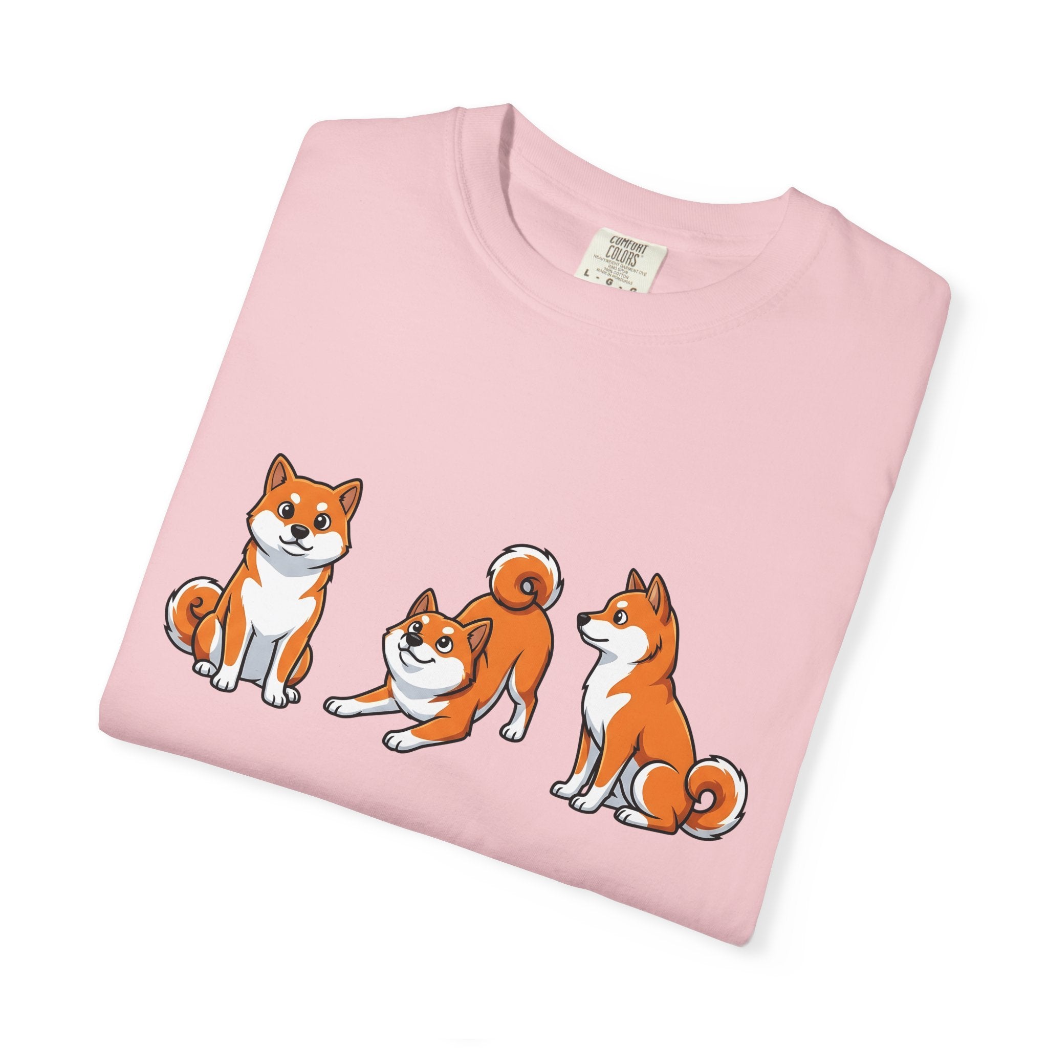Shiba Inu Dogs Shirt Dog Fauna Gift Women Line Art Tee Shiba Inu T-Shirt Dog Fan Drawing Graphic Tshirt Doodle Fun Pose Tshirt