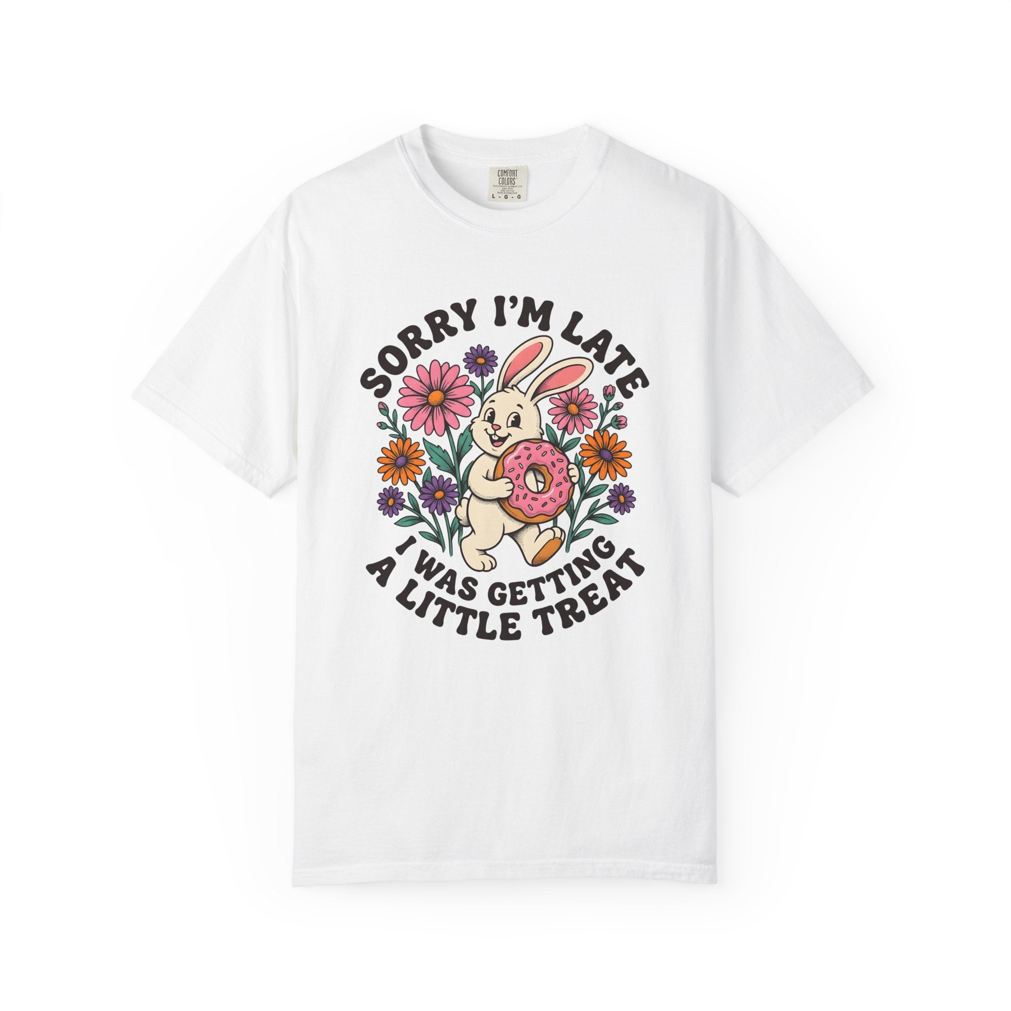 Hare Donut Shirt Funny Critter Gift Women Animated Tee Rabbit T-Shirt Humor Fan Cartoon Tshirt Creature Graphic Nostalgic Bloom Tshirt