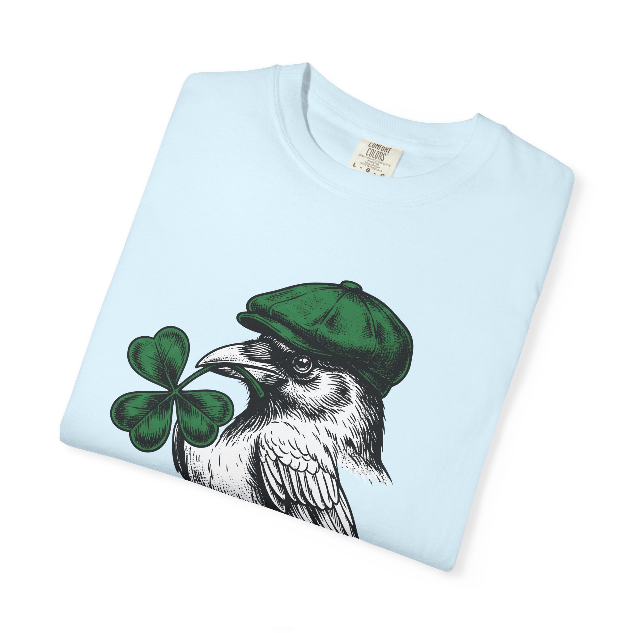 Raven Clover Shirt St Patrick's Day Celtic Gift Women Retro Tee Clover T-Shirt Shamrock Fan Vintage Tshirt Celtic Graphic Sketch Newsboy Hat