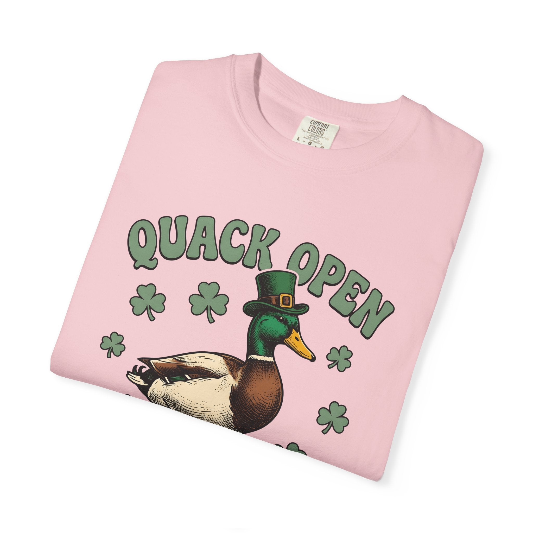 Duck Hat Shirt St Patrick's Day Comedy Gift Women Nostalgic Tee Duckbill T-Shirt Shamrock Fan Retro Tshirt Humor Graphic Outline Four Leaf