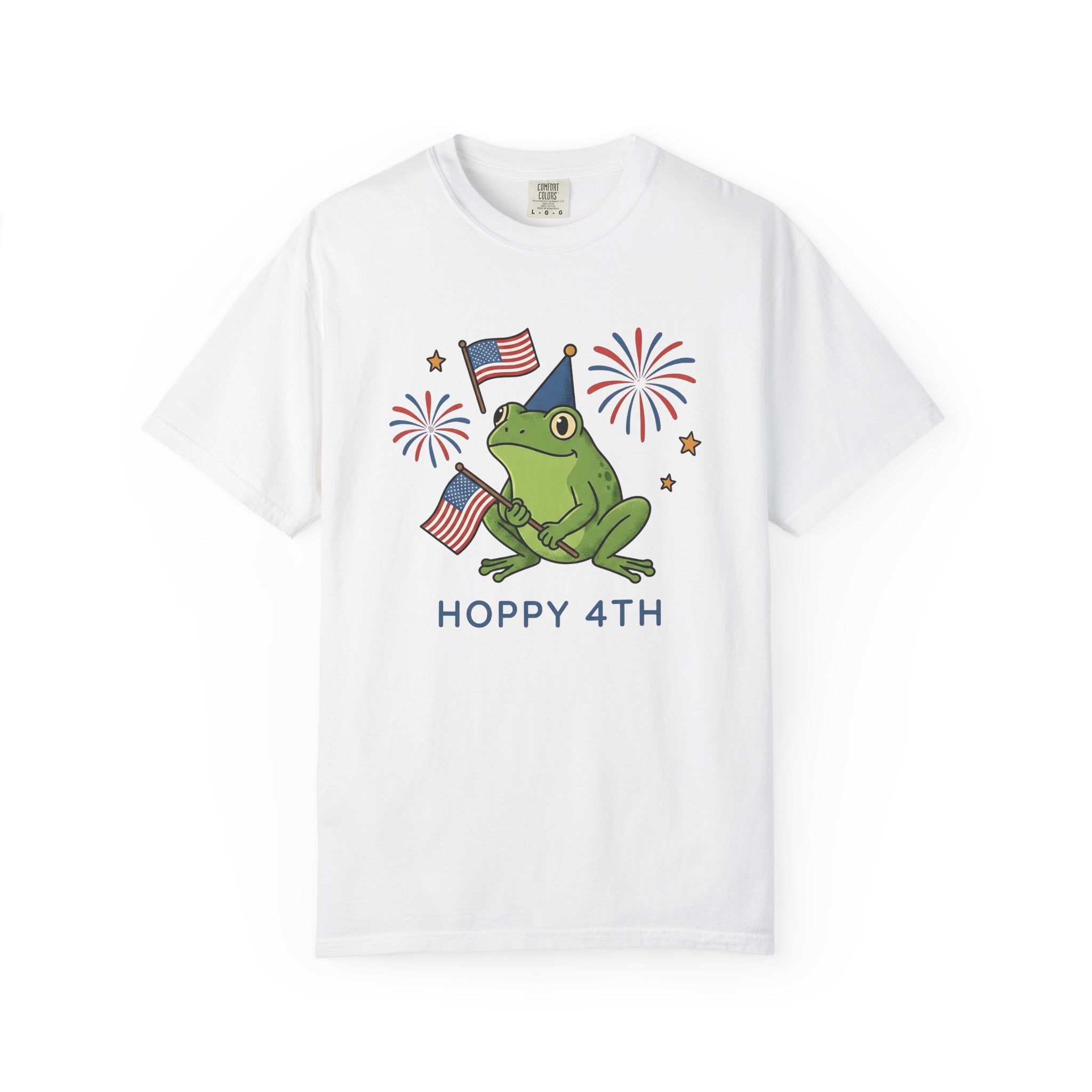 Frog Party Hat Shirt 4th Of July Animal Gift Women Cartoon Tee Toad T-Shirt Independence Day Fan Comic Tshirt Wildlife Graphic Vintage