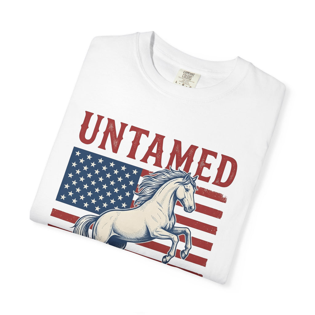 Patriotic Horse Shirt America Western Gift Women Vintage Tee Equine T-Shirt American Enthusiast Distressed Tshirt Cowboy Graphic Retro