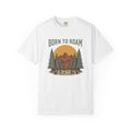 Mountain Trees Shirt Adventure Trekking Gift Women Retro Tee Forest T-Shirt Explorer Enthusiast Vintage Tshirt Hiking Graphic Sketch Bright