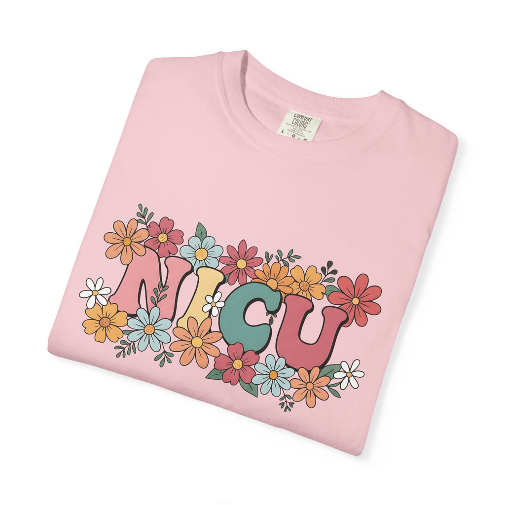 Floral Letters Shirt Nurse Hospital Gift Women Boho Tee Alphabet T-Shirt Nursing Enthusiast Bohemian Tshirt Medical Graphic Retro Daisies