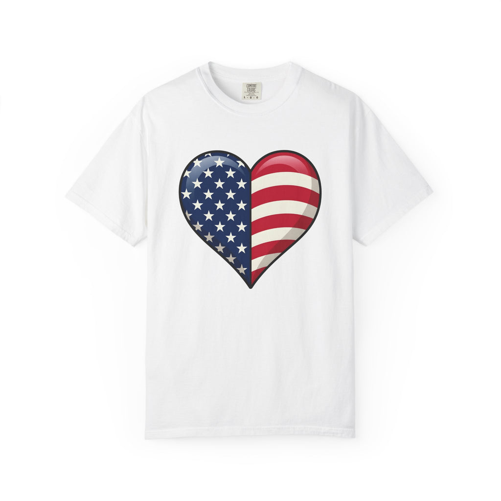 American Heart Shirt 4th Of July Usa Gift Women Graphic Tee Heart T-Shirt Fireworks Fan Patriotic Tshirt American Design Contemporary Star