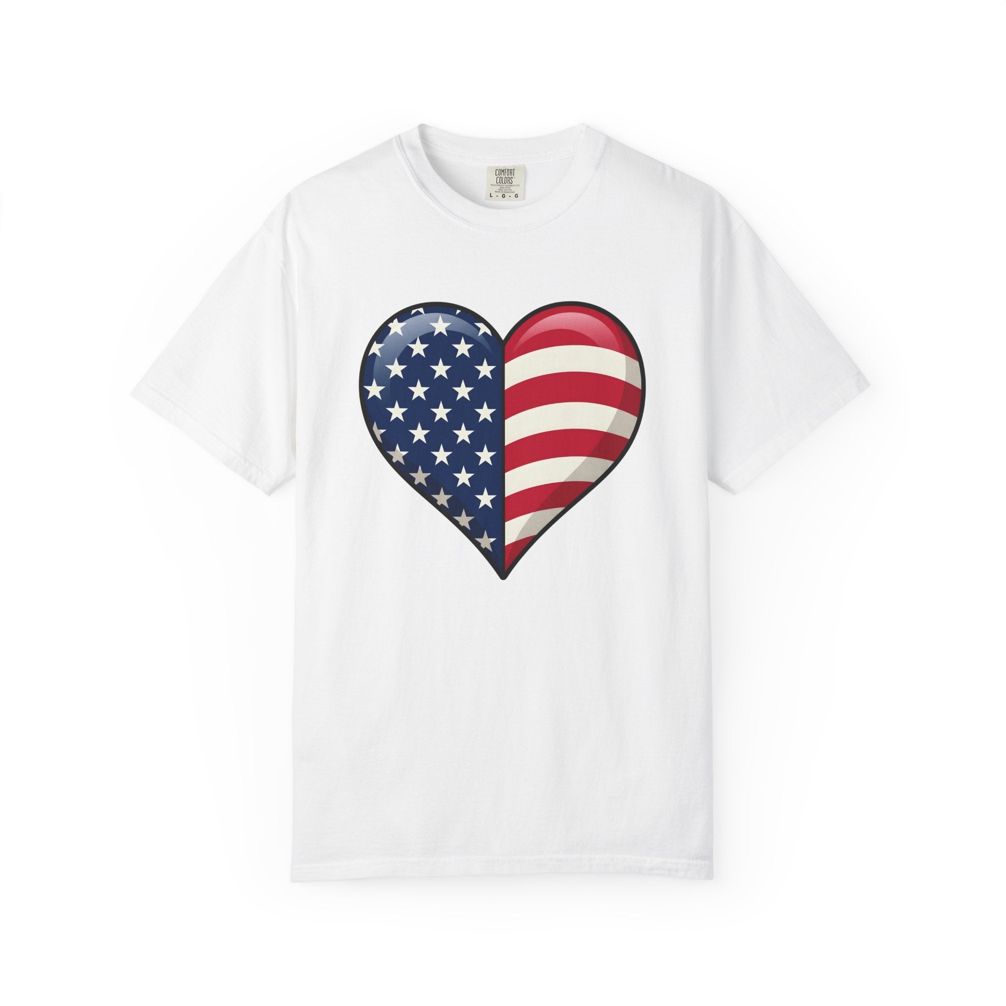 American Heart Shirt 4th Of July Usa Gift Women Graphic Tee Heart T-Shirt Fireworks Fan Patriotic Tshirt American Design Contemporary Star