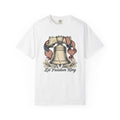 Independence Bell Shirt 4th Of July Freedom Gift Women Line Art Tee Liberty Bell T-Shirt Patriot Fan Independence Graphic Freedom