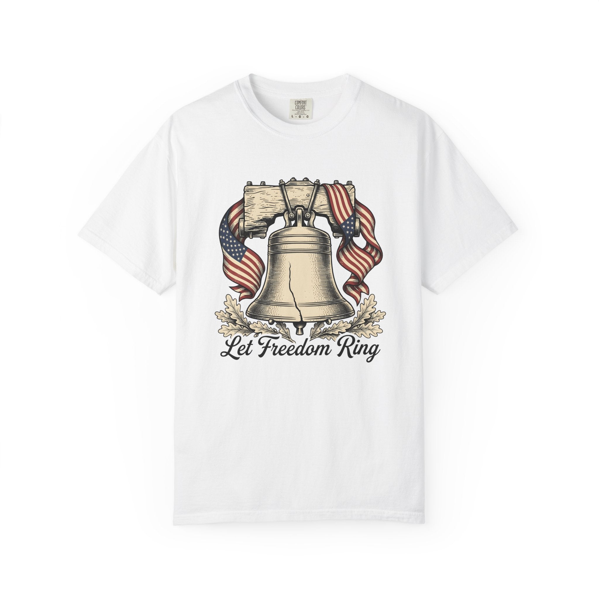 Independence Bell Shirt 4th Of July Freedom Gift Women Line Art Tee Liberty Bell T-Shirt Patriot Fan Independence Graphic Freedom