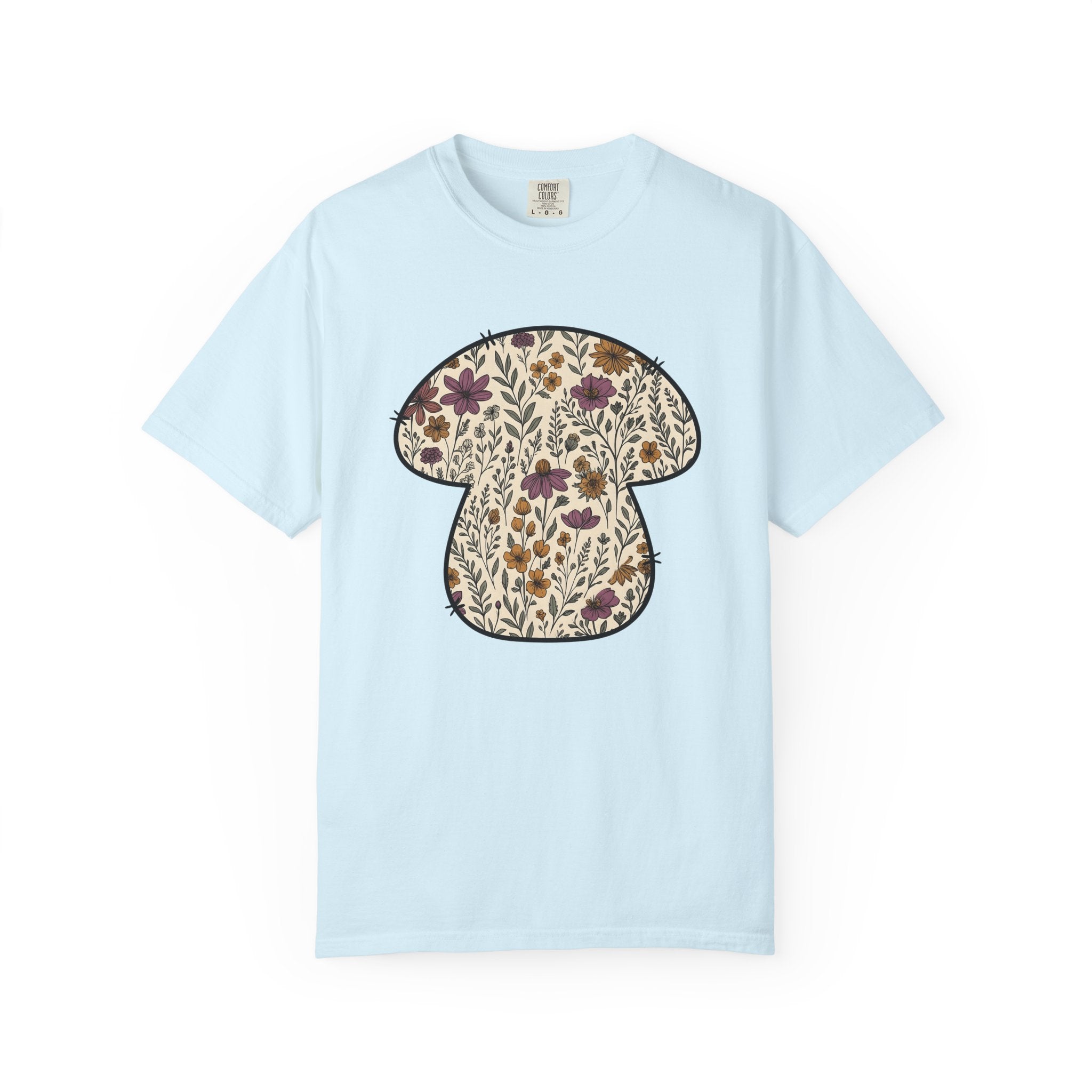 Blossom Mushroom Shirt St. Valentine's Day Garden Gift Women Folk Tee Fungus T-Shirt Valentine Fan Retro Tshirt Yard Graphic Classic Field