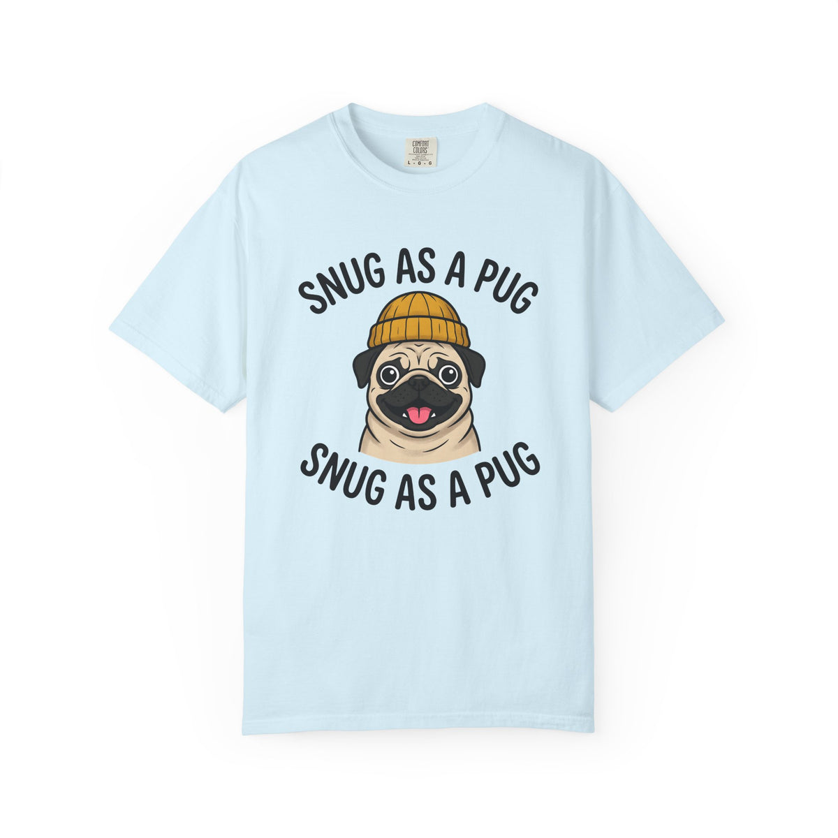 Pug Dog Shirt Dog Humor Gift Women Cartoon Tee Puggle T-Shirt Dog Fan Comic Graphic Tshirt Hand Drawn Beanie Hat Tshirt