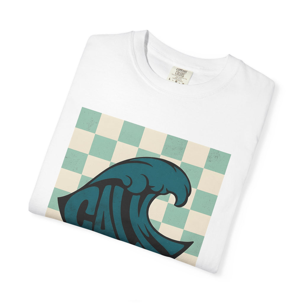 Sea Wave Shirt Ocean Calm Gift Women Graphic Tee Wave T-Shirt Marine Fan Surf Tshirt Serene Graphic Old School Lattice Tshirt