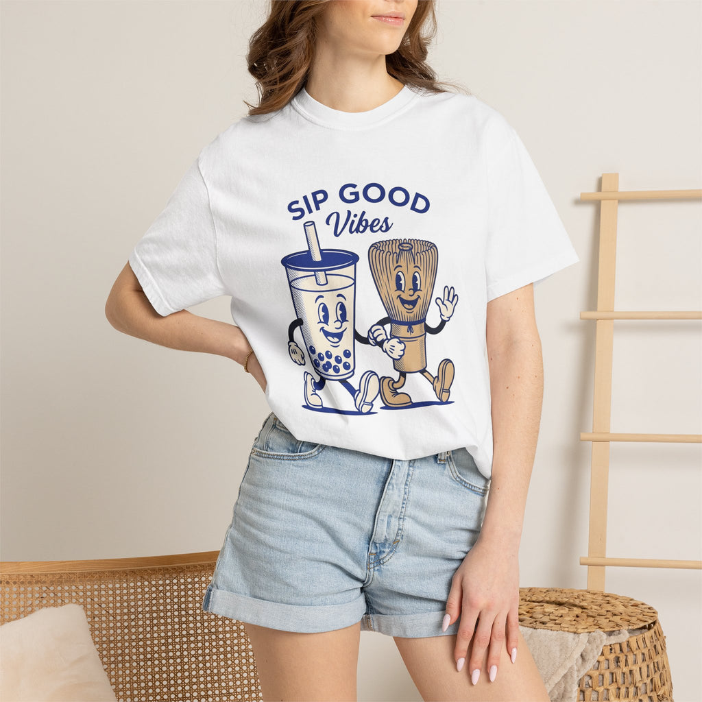 Bubble Tea Graphic Shirt Coffee Kawaii Gift Women Cartoon Tee Boba Tea T-Shirt Coffee Fan Comic Tshirt Cute Illustration Kawaii Design Retro