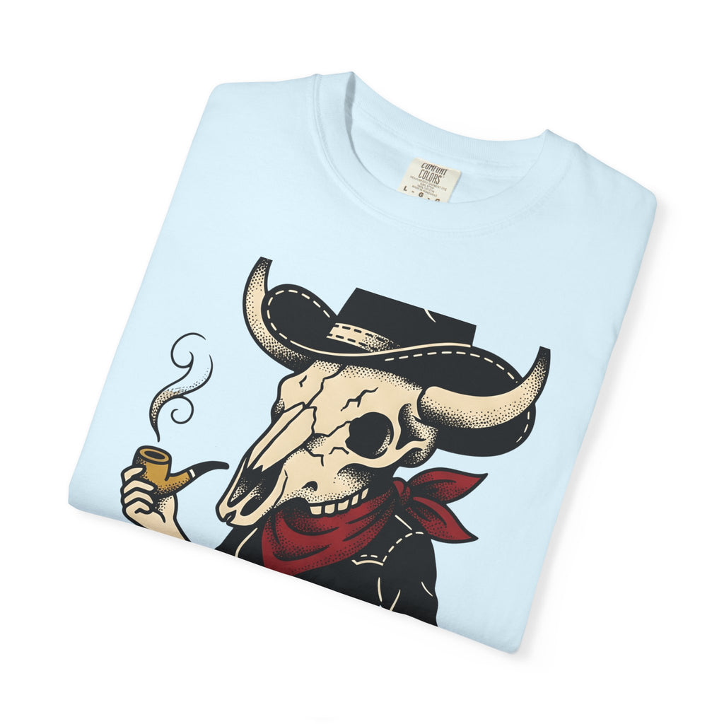 Skull Cowboy Shirt Cowgirl Country Gift Women Line Art Tee Sugar Skull T-Shirt Rodeo Fan Tattoo Graphic Tshirt Old School Neckerchief Tshirt