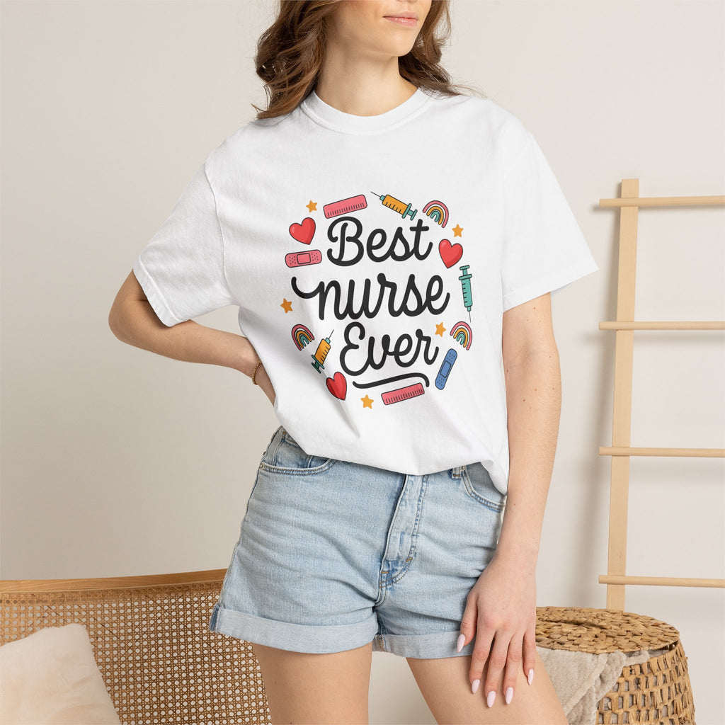 Nurse Illustration Shirt Nurse Gratitude Gift Women Cartoon Tee Nursing T-Shirt Nurse Enthusiast Caricature Tshirt Appreciation Graphic
