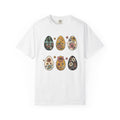 Flower Eggs Shirt Easter Garden Gift Women Hippie Tee Easter Egg T-Shirt Spring Fan Boho Tshirt Yard Graphic Retro Ribbon Tshirt