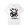 Skull Rose Golf Clubs Shirt Golf Fun Gift Women Illustrative Tee Golf Clubs T-Shirt Golfer Enthusiast Graphic Design Funny Graphic Old
