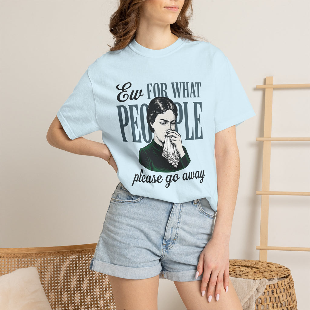 Vintage Female Drawing Shirt Sarcasm Quiet Gift Women Snarky Tee Illustration T-Shirt Sass Fan Sarcastic Tshirt Silent Graphic Old School