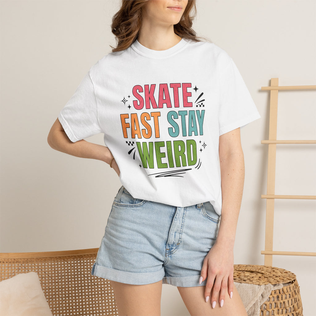 Classic Skate Lettering Shirt Skateboarding Apparel Gift Women Strong Tee Typography T-Shirt Skater Enthusiast Graphic Tee Clothing Graphic