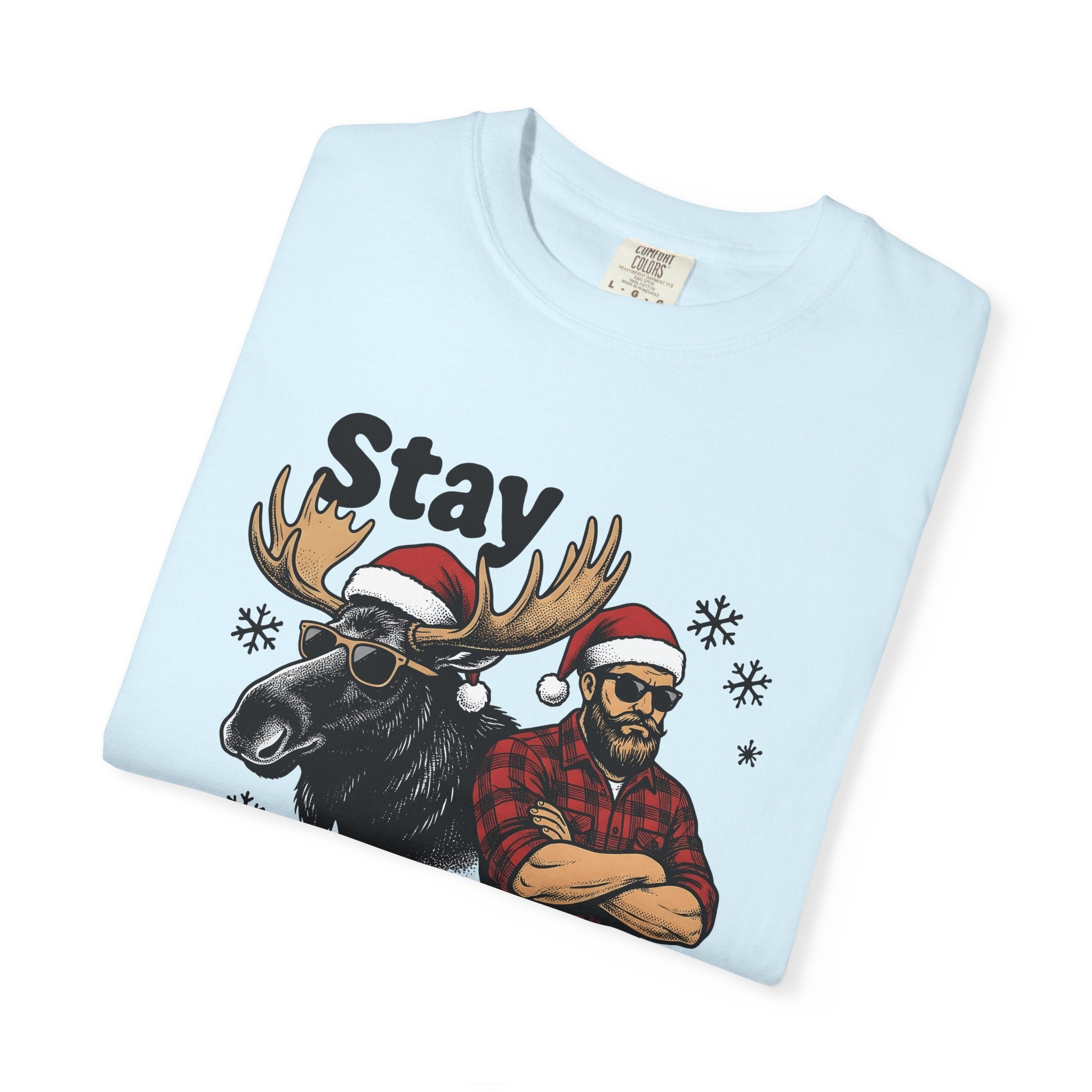 Elk Lumberjack Shirt Christmas Camping Gift Women Retro Tee Moose T-Shirt Xmas Fan Vintage Tshirt Outdoor Graphic Sketch Shades Tshirt