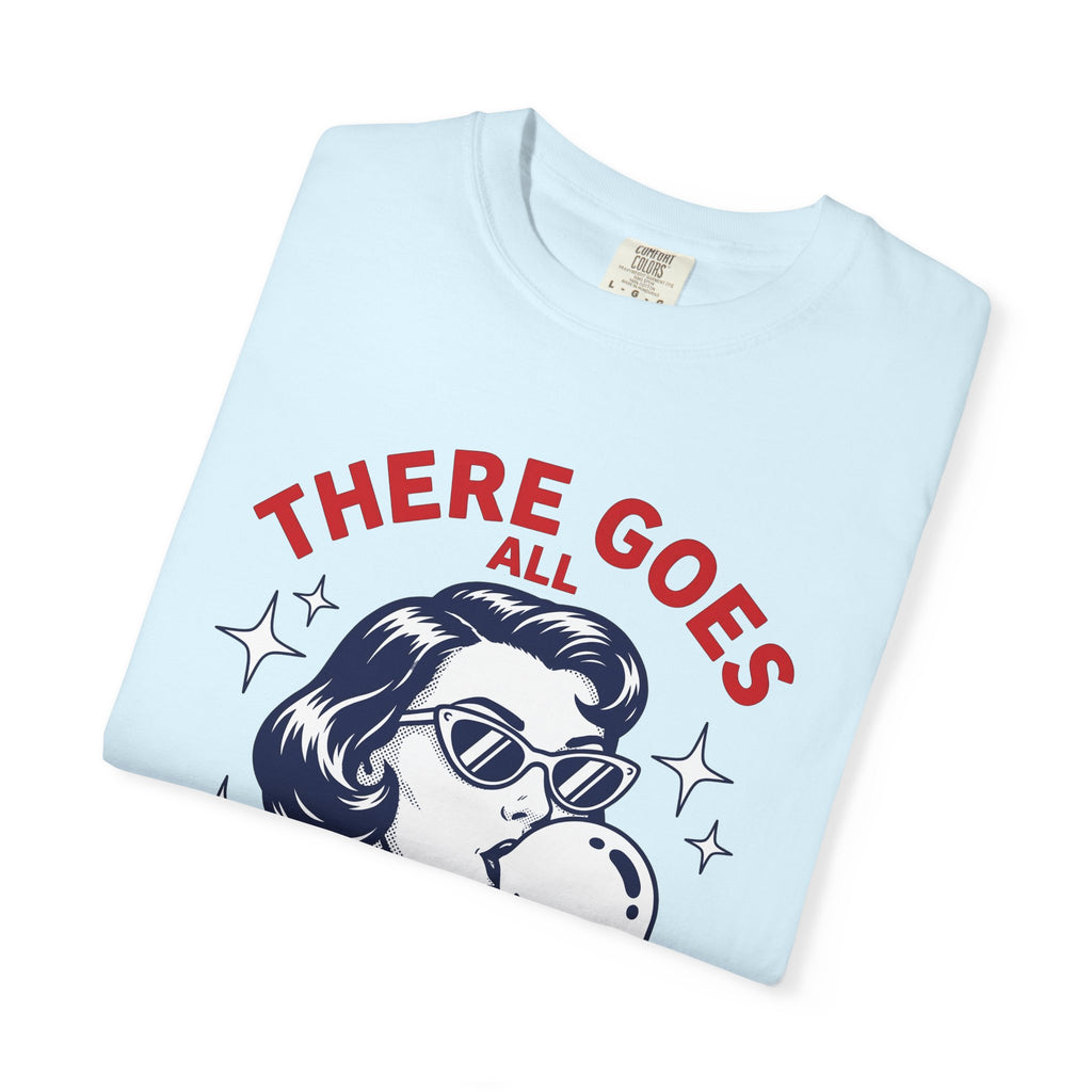 Retro Woman Bubblegum Shirt Funny Sarcasm Gift Women Pop Art Tee Retro Girl T-Shirt Humor Fan Comic Tshirt Sarcastic Graphic Vintage Stars