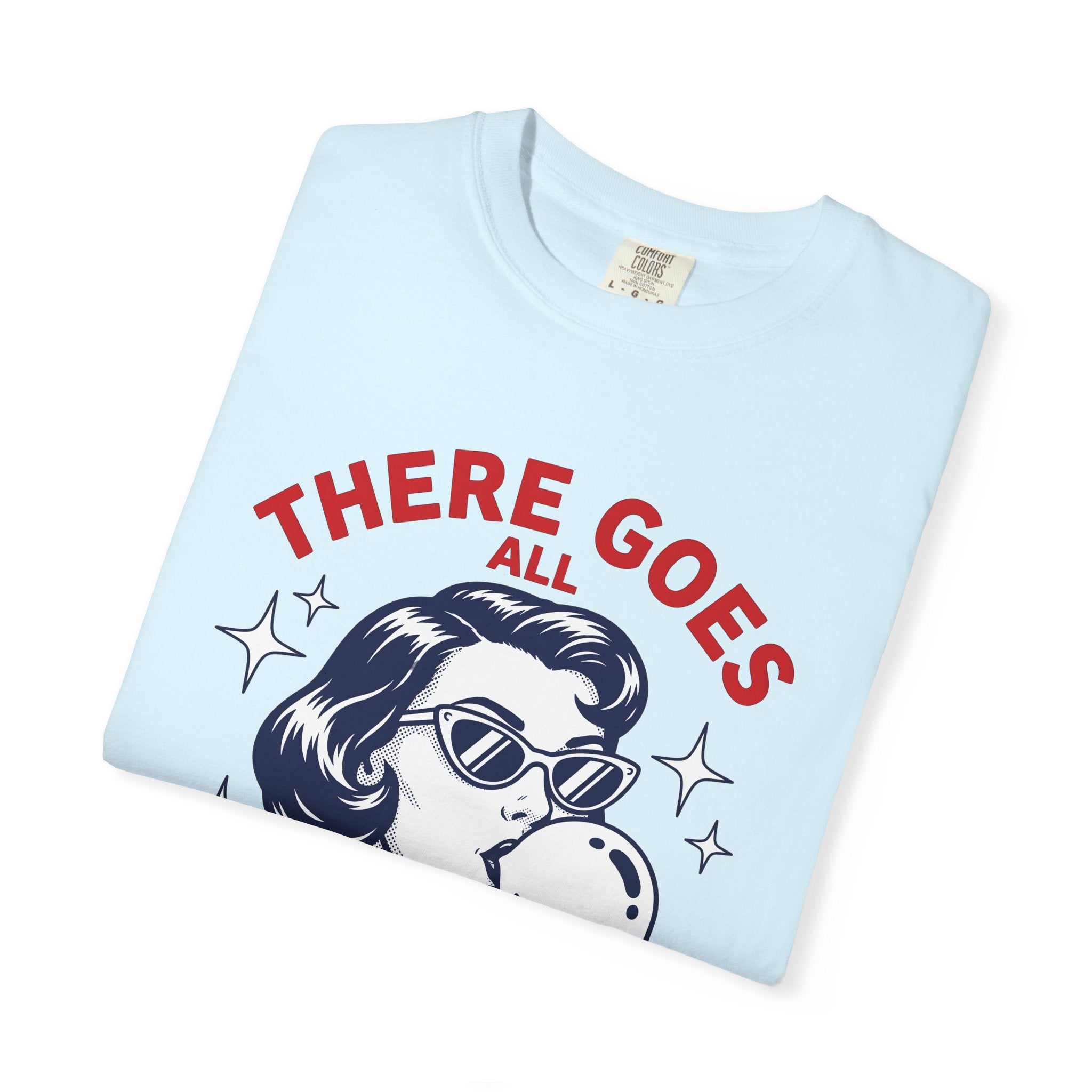 Retro Woman Bubblegum Shirt Funny Sarcasm Gift Women Pop Art Tee Retro Girl T-Shirt Humor Fan Comic Tshirt Sarcastic Graphic Vintage Stars