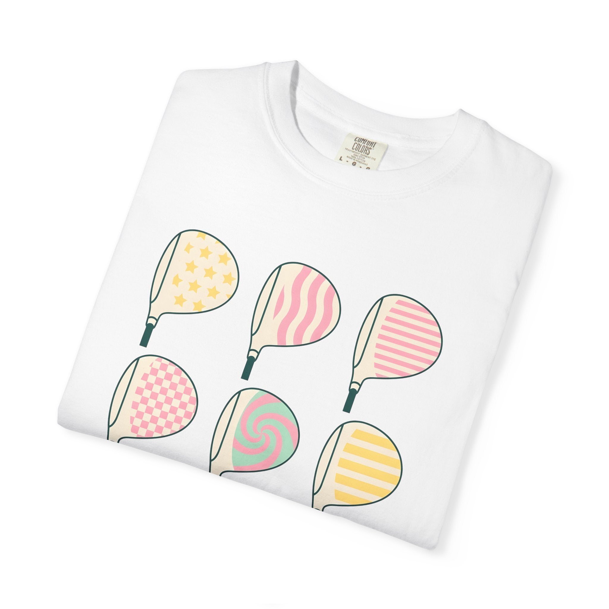 Golf Clubs Shirt Golf Fitness Gift Women Modern Tee Golf Clubs T-Shirt Golfer Enthusiast Contemporary Tshirt Workout Graphic Classic Light