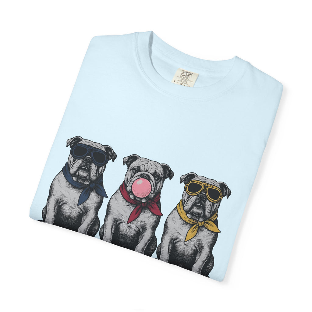 Bulldog Pack Shirt Dog Funny Gift Women Retro Tee Bulldog T-Shirt Dog Fan Bulldog Retro Tshirt Humor Graphic Sketch Shades Tshirt