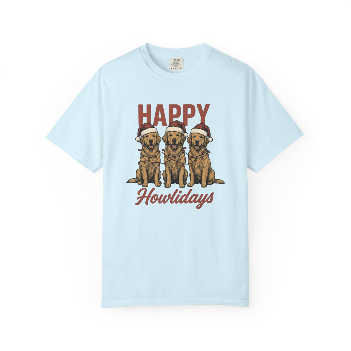 Retriever Dog Shirt Christmas Animal Unisex Gift Hand Drawn Tee Dog T-Shirt Xmas