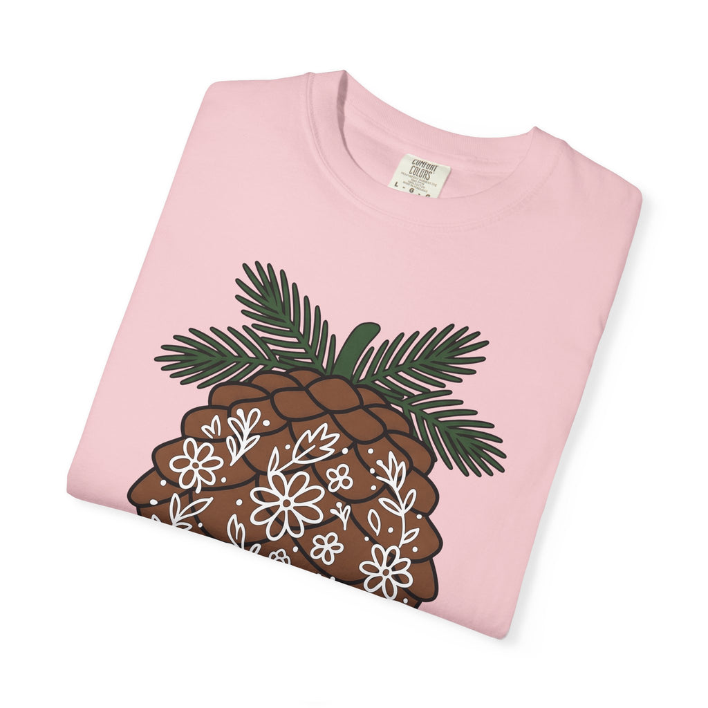 Pine Cone Shirt Holiday Wildlife Gift Women Farmhouse Tee Pinecone T-Shirt Christmas Fan Rustic Tshirt Animal Graphic Contemporary Blossom