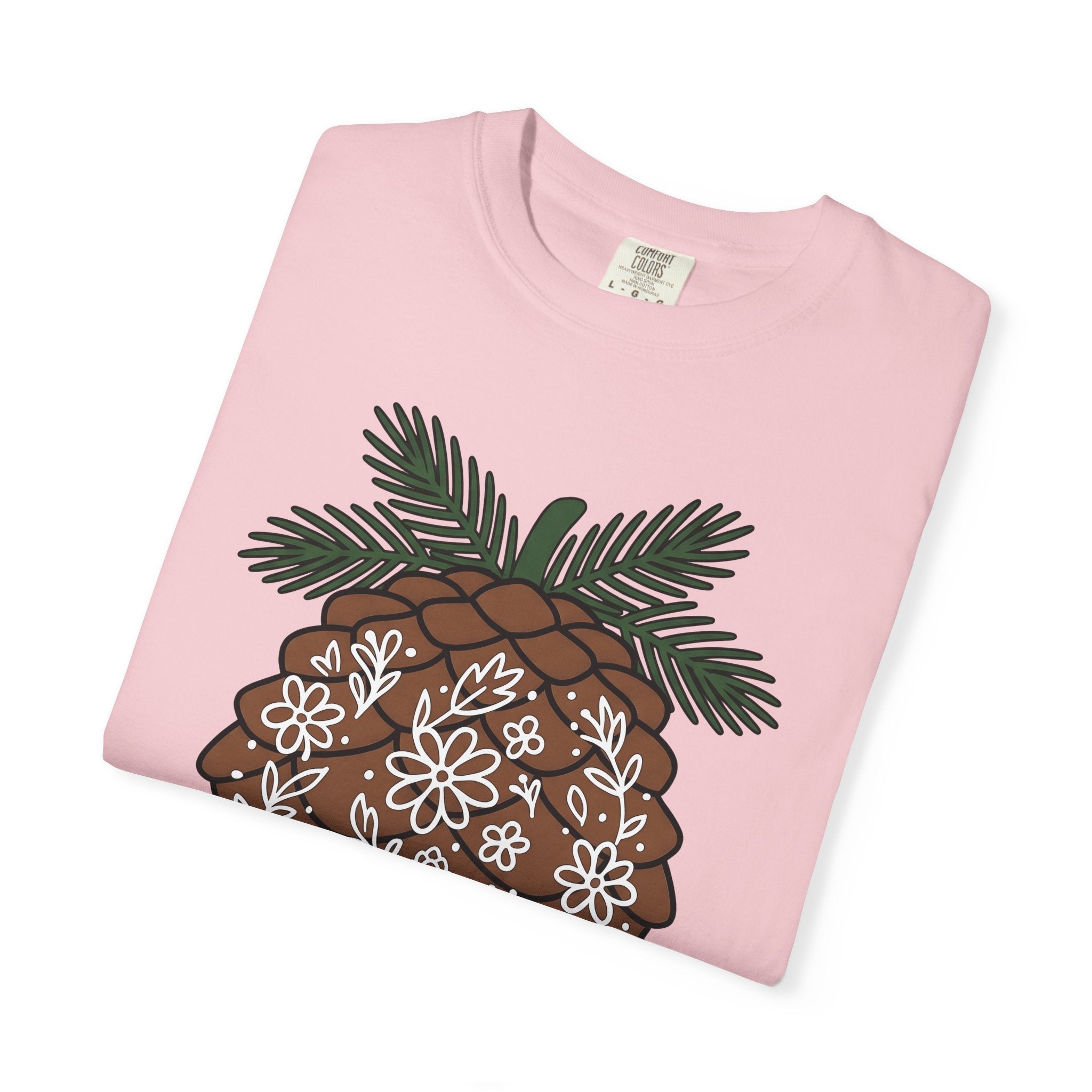 Pine Cone Shirt Holiday Wildlife Gift Women Farmhouse Tee Pinecone T-Shirt Christmas Fan Rustic Tshirt Animal Graphic Contemporary Blossom