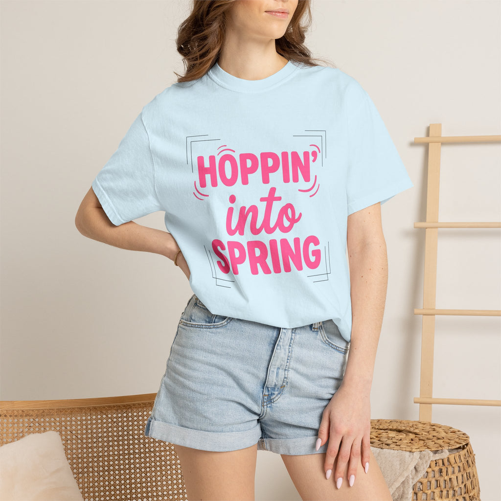 Spring Motto Shirt Easter Event Gift Women Fun Tee Quote T-Shirt Easter Fan Quirky Tshirt Festival Graphic Contemporary Decorative Strokes