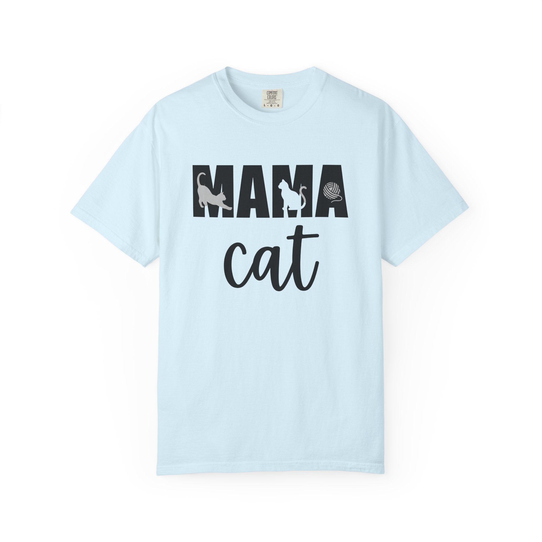Cat Silhouette Shirt Cat Mom Pet Gift Women Bold Tee Kitten T-Shirt Cat Lady Fan Feline Tshirt Animal Graphic Minimalist Yarn Tshirt