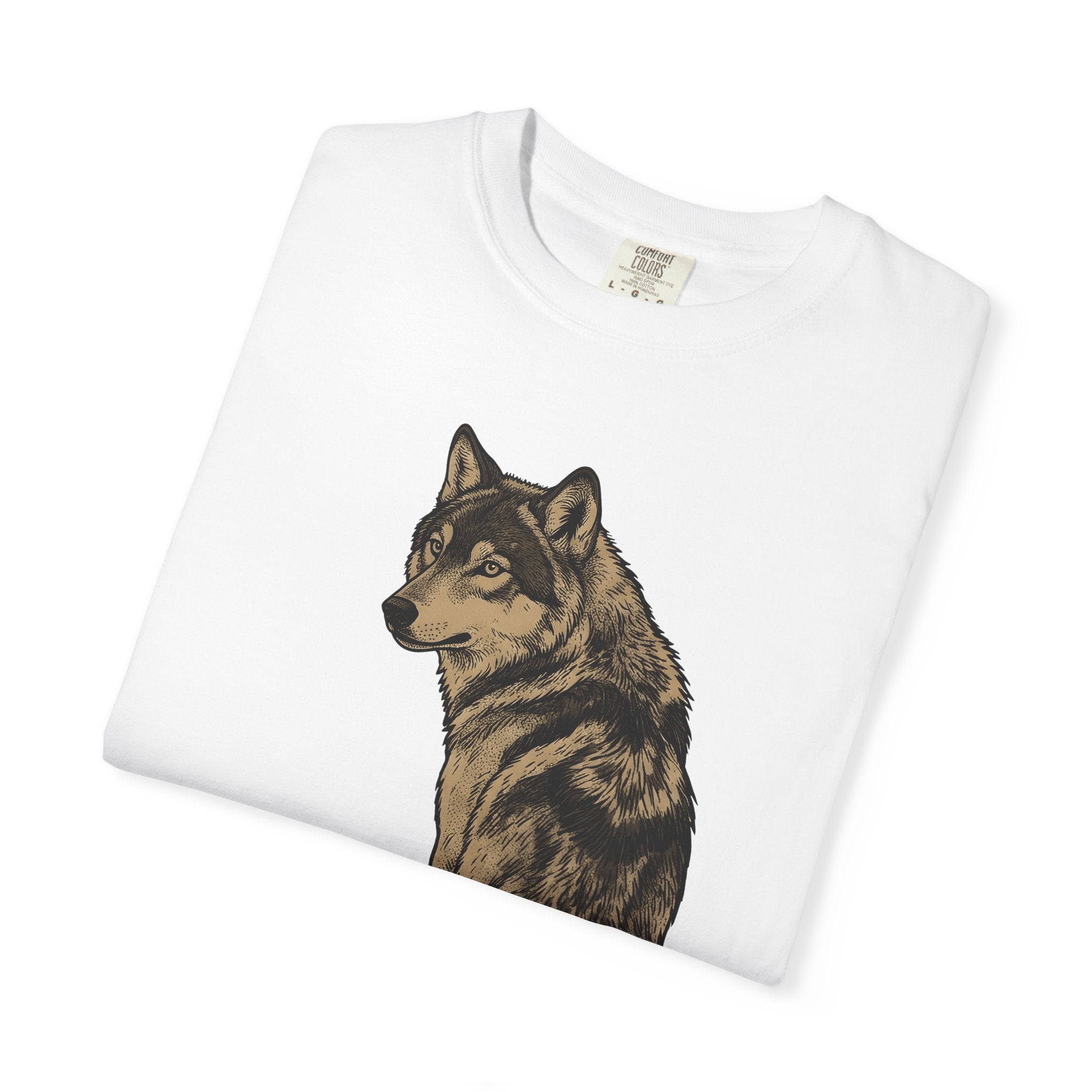 Wolf Illustration Shirt Wolf Wildlife Gift Women Sketch Tee Wolf T-Shirt Wolf Fan Drawing Graphic Retro Creature Tshirt