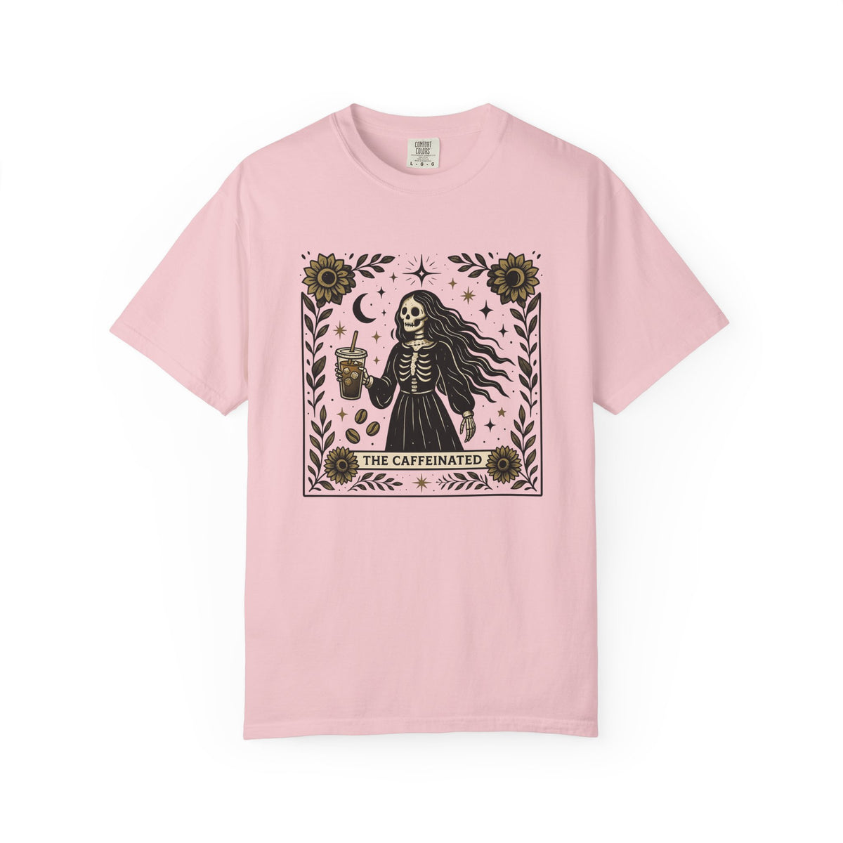 Skeleton Coffee Shirt Coffee Gothic Unisex Gift Boho Tee Coffee T-Shirt Coffee