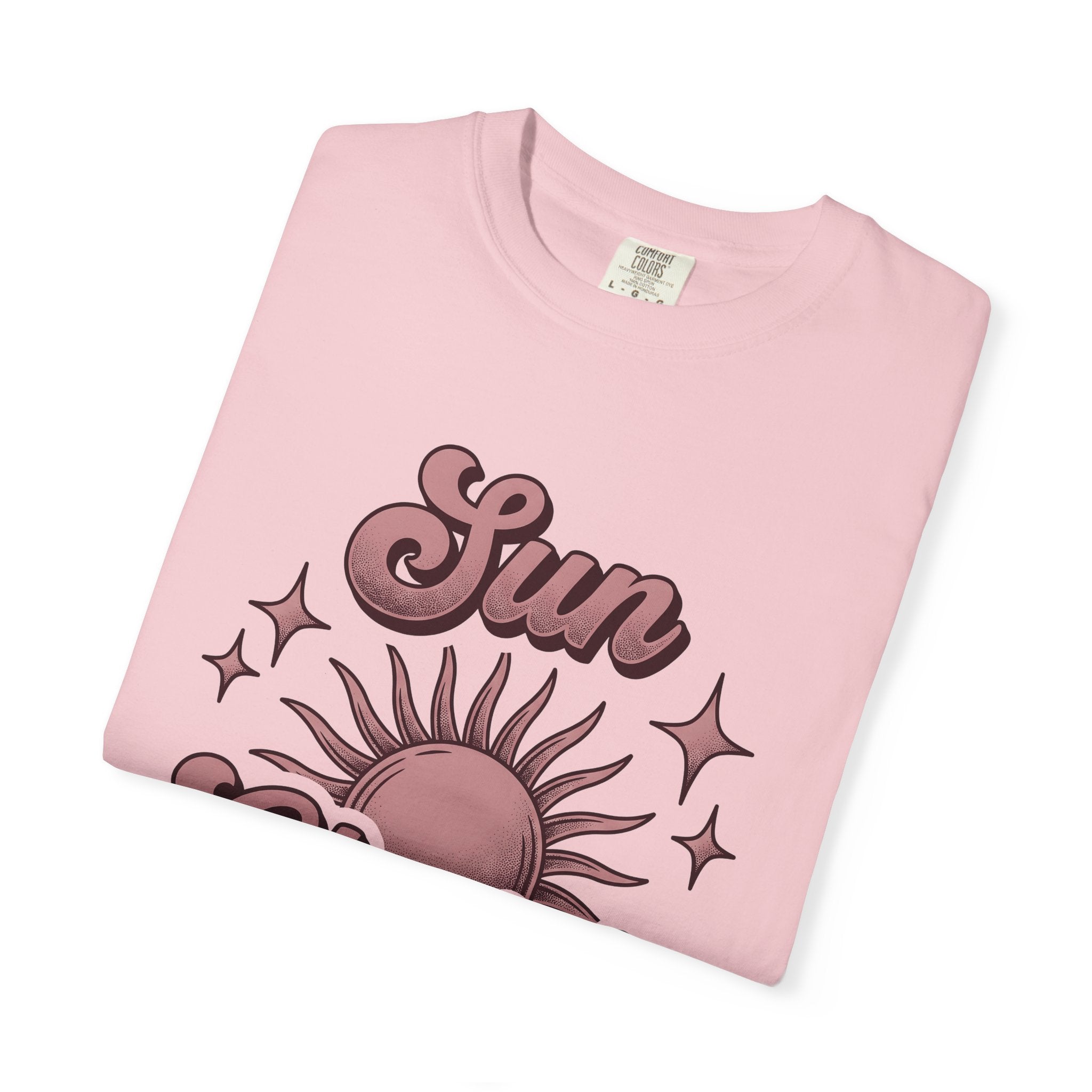 Sun Illustration Shirt Sun Home Decor Gift Women Mid Century Tee Solar T-Shirt Sunshine Fan Retro Tshirt Decor Graphic Rustic Star Shapes