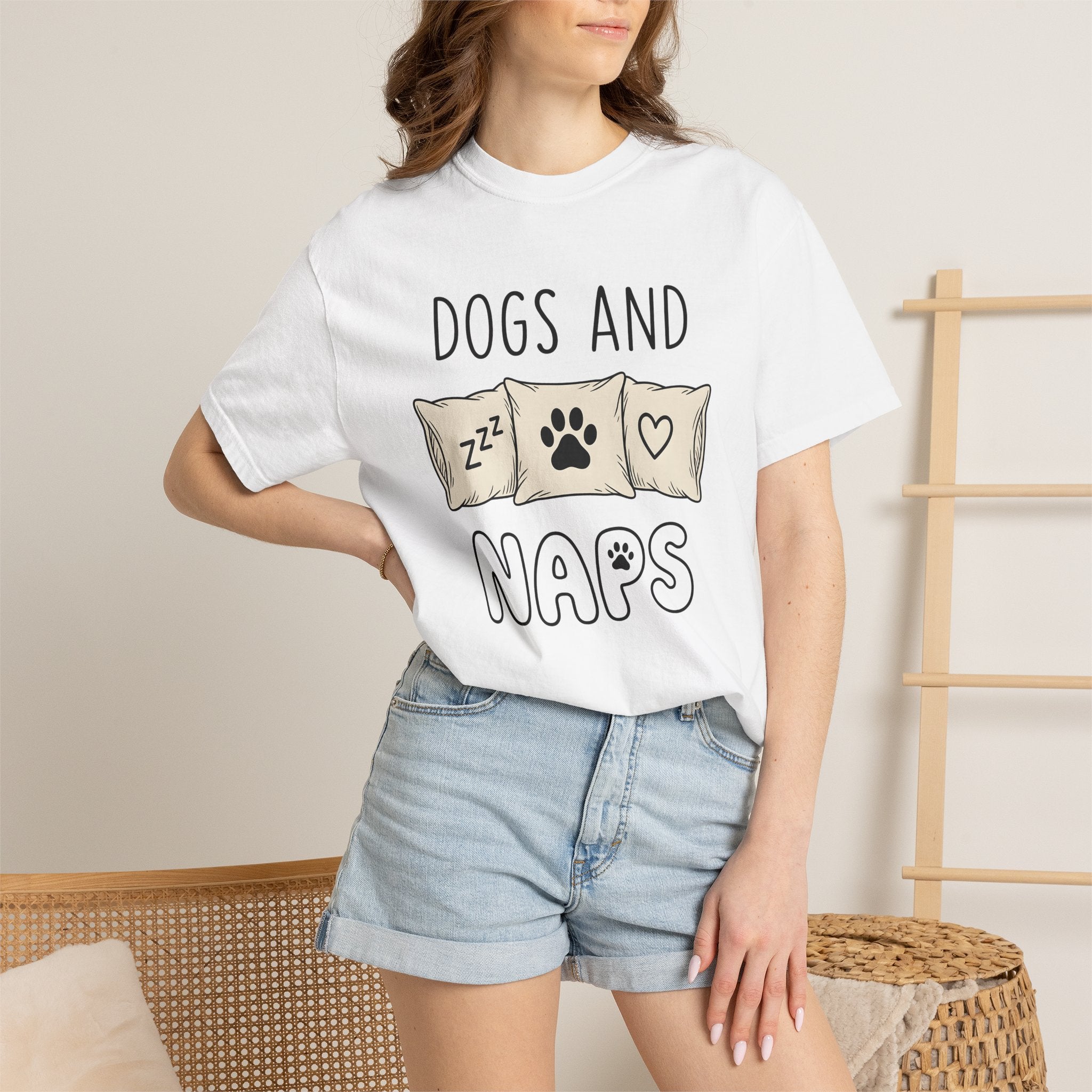 Dog Paw Pillow Shirt Dog Home Gift Women Doodle Tee Paw Pillow T-Shirt Dog Fan Hand Drawn Tshirt Home Decor Graphic Minimalist Heart Tshirt