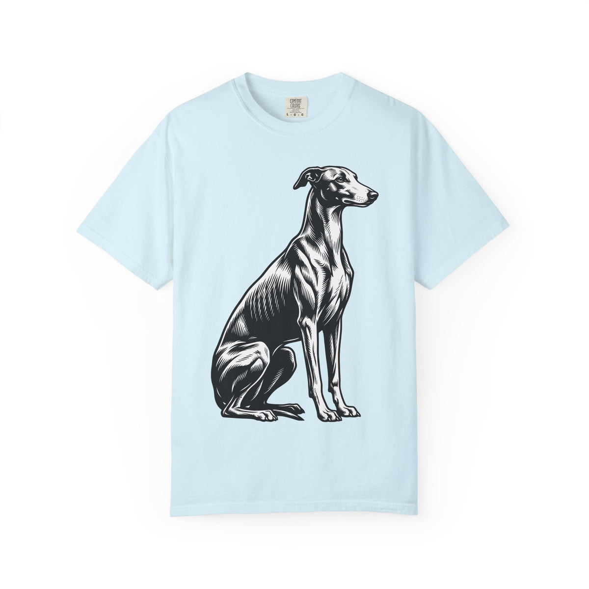 Greyhound Dog Shirt Dog Pet Unisex Gift Woodcut Tee Whippet T-Shirt Dog Fan