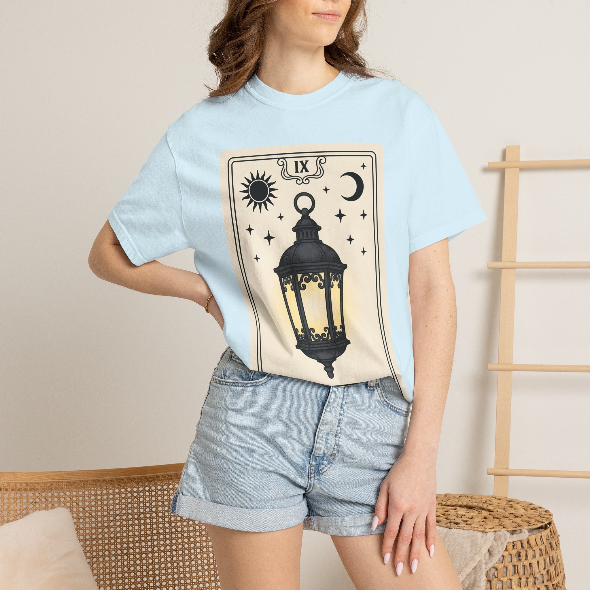 Tarot Card Lantern Shirt Boho Chic Wedding Gift Women Mystical Tee Lantern T-Shirt Bohemian Enthusiast Esoteric Tshirt Bridal Graphic