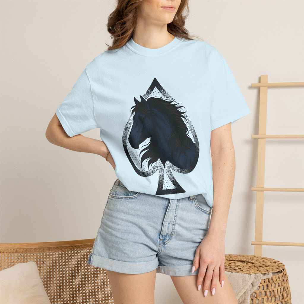 Horse Ace Shirt Cowgirl Cowboy Gift Women Traditional Tee Stallion T-Shirt Rodeo Fan Classic Tshirt Cowboy Graphic Retro Hair Tshirt