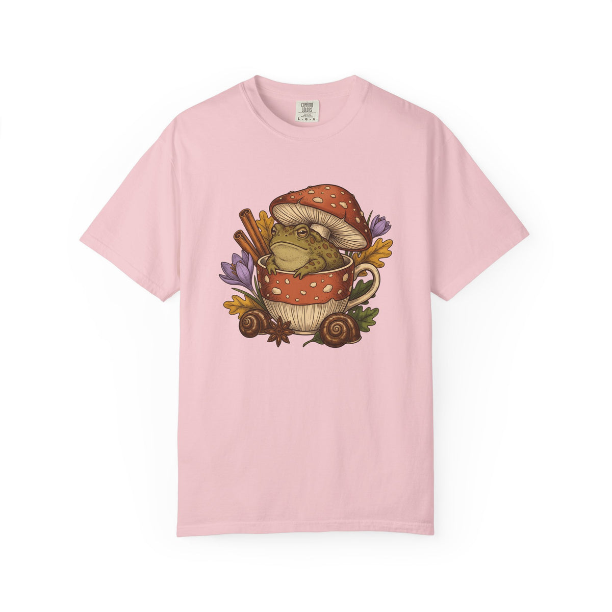 Frog Mushroom Shirt Halloween Cottagecore Unisex Gift Vintage Tee Toadstool