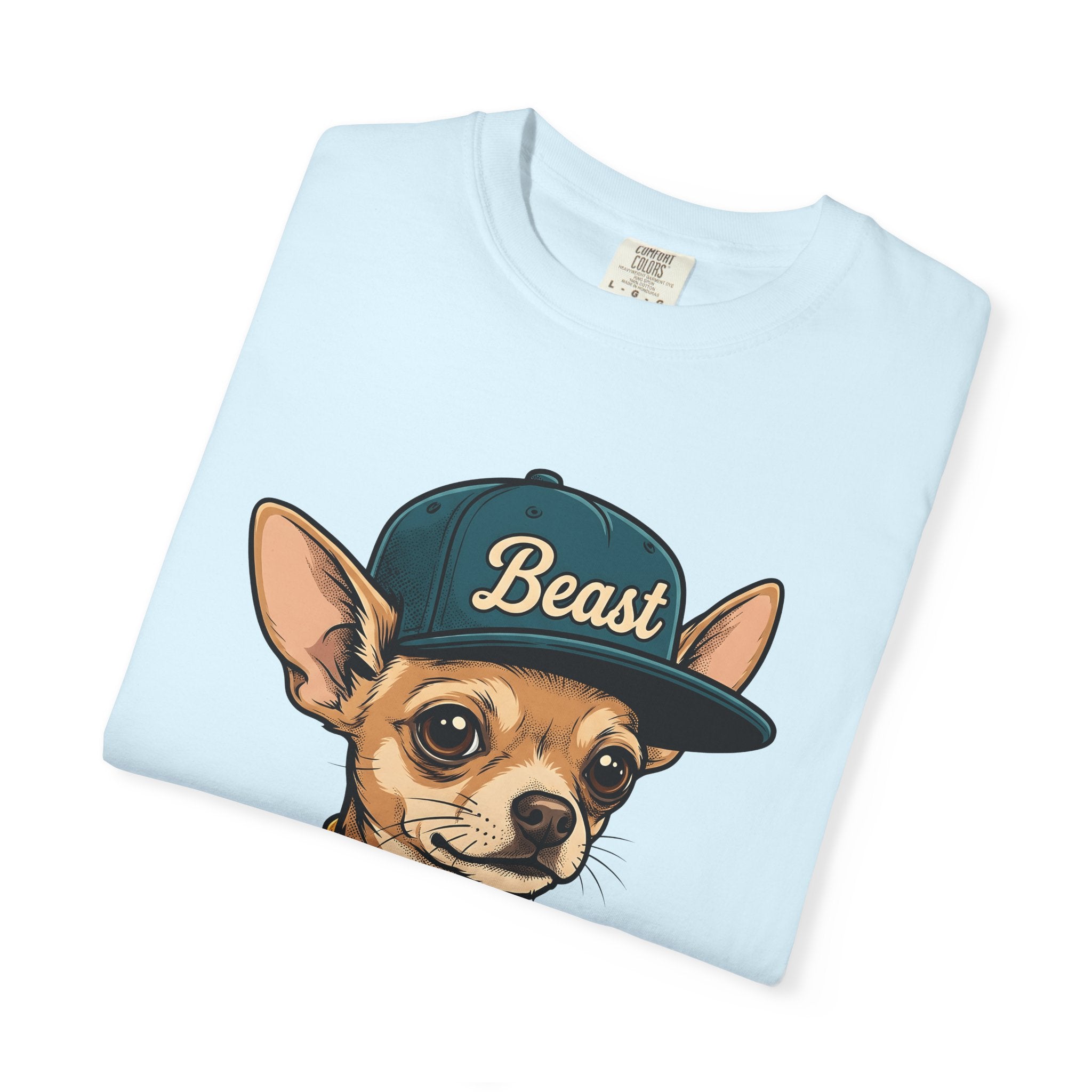 Chihuahua Companion Shirt Dog Satire Gift Women Caricature Tee Puppy T-Shirt Dog Fan Cartoon Tshirt Parody Graphic Sketch Gold Chain Tshirt