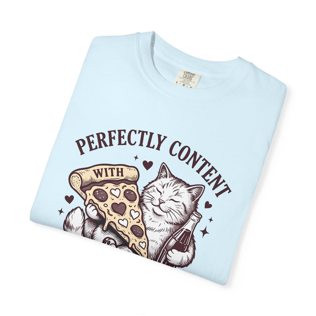 Cat Slice Shirt Cat Meal Gift Women Classic Tee Kitty T-Shirt Cat Fan Vintage Tshirt Food Graphic Sketch Soft Drink Bottle Tshirt