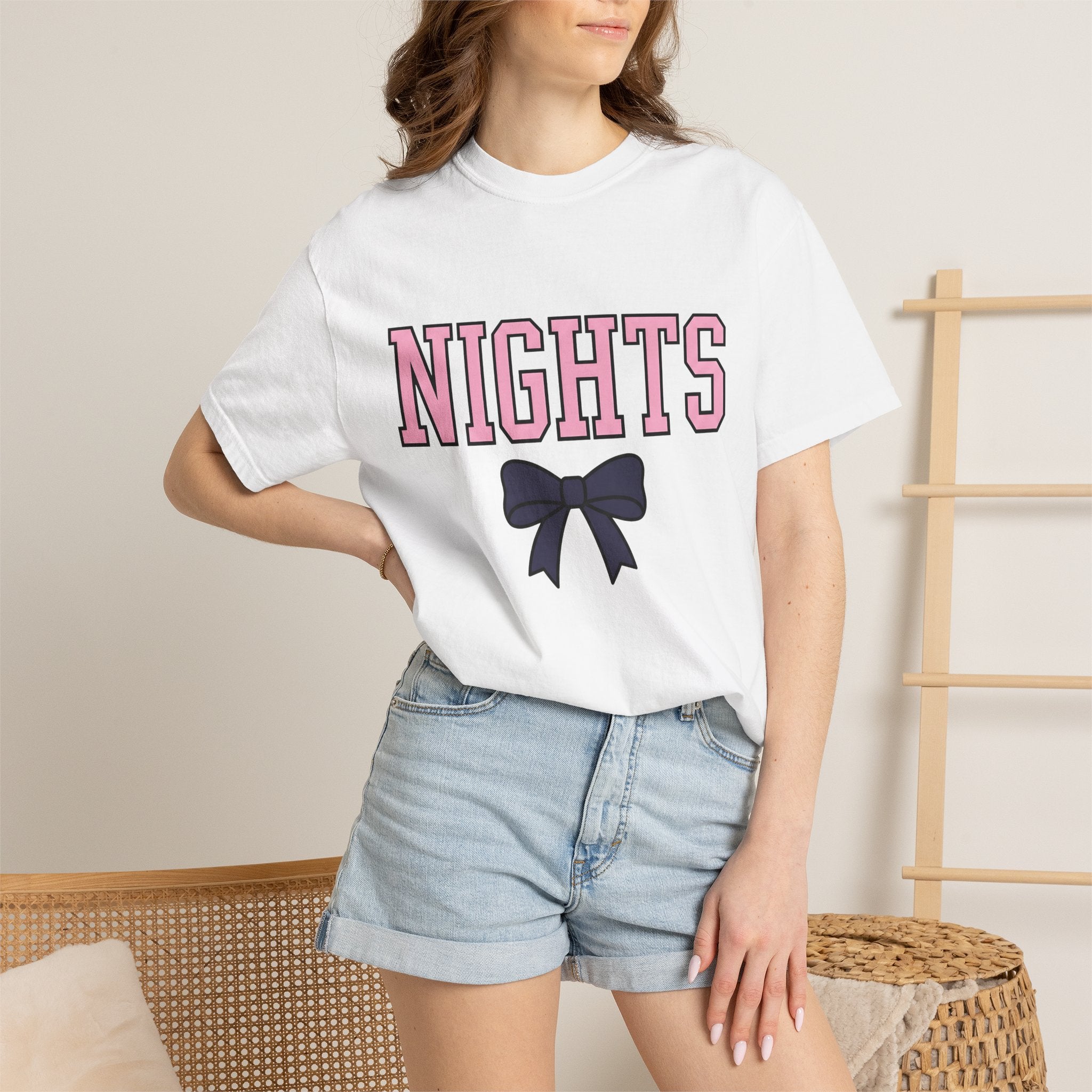 Bow Graphic Shirt Nurses Aesthetic Gift Women Bold Tee Ribbon T-Shirt Nurse Enthusiast Graphic Tshirt Visual Design Minimal Pastel Tshirt