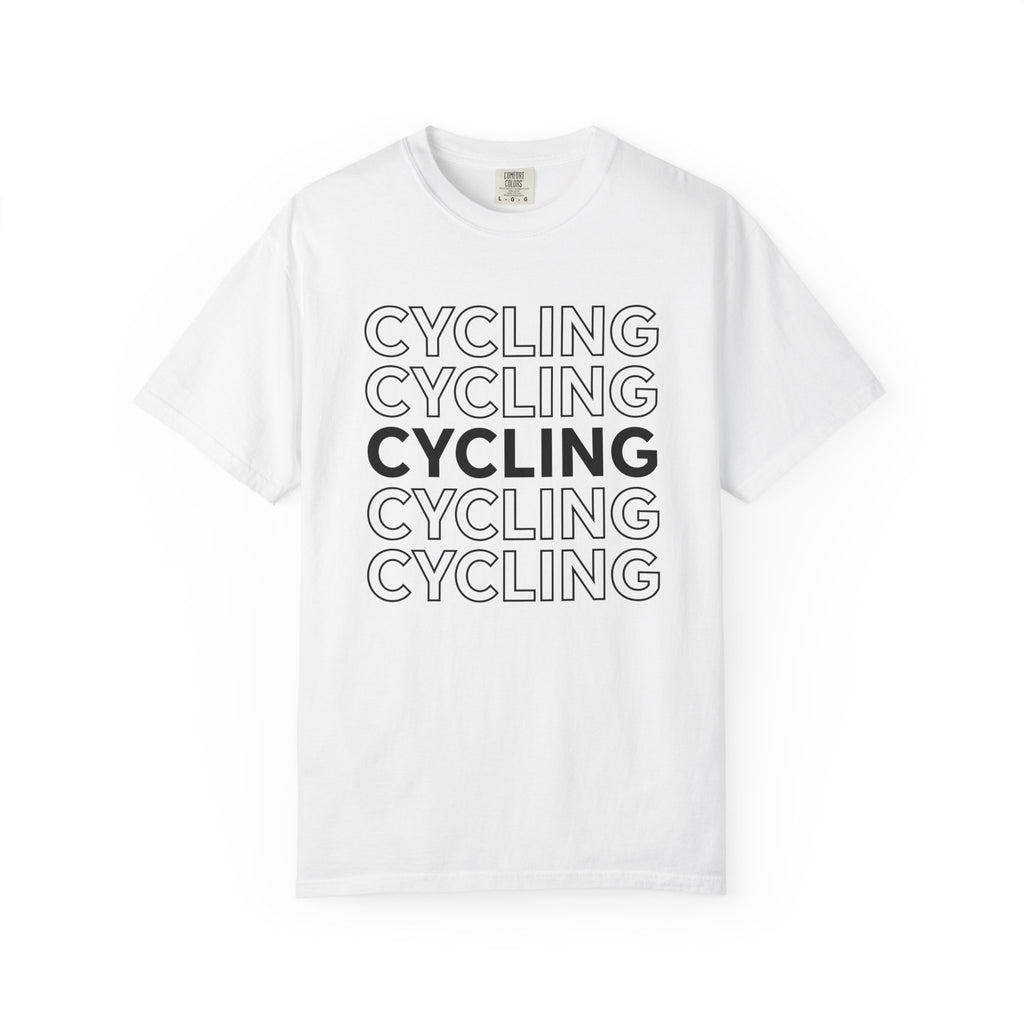 Bike Lettering Shirt Cycling Gym Gift Women Strong Tee Typography T-Shirt Cyclist Enthusiast Bold Tshirt Fitness Graphic Simple Design