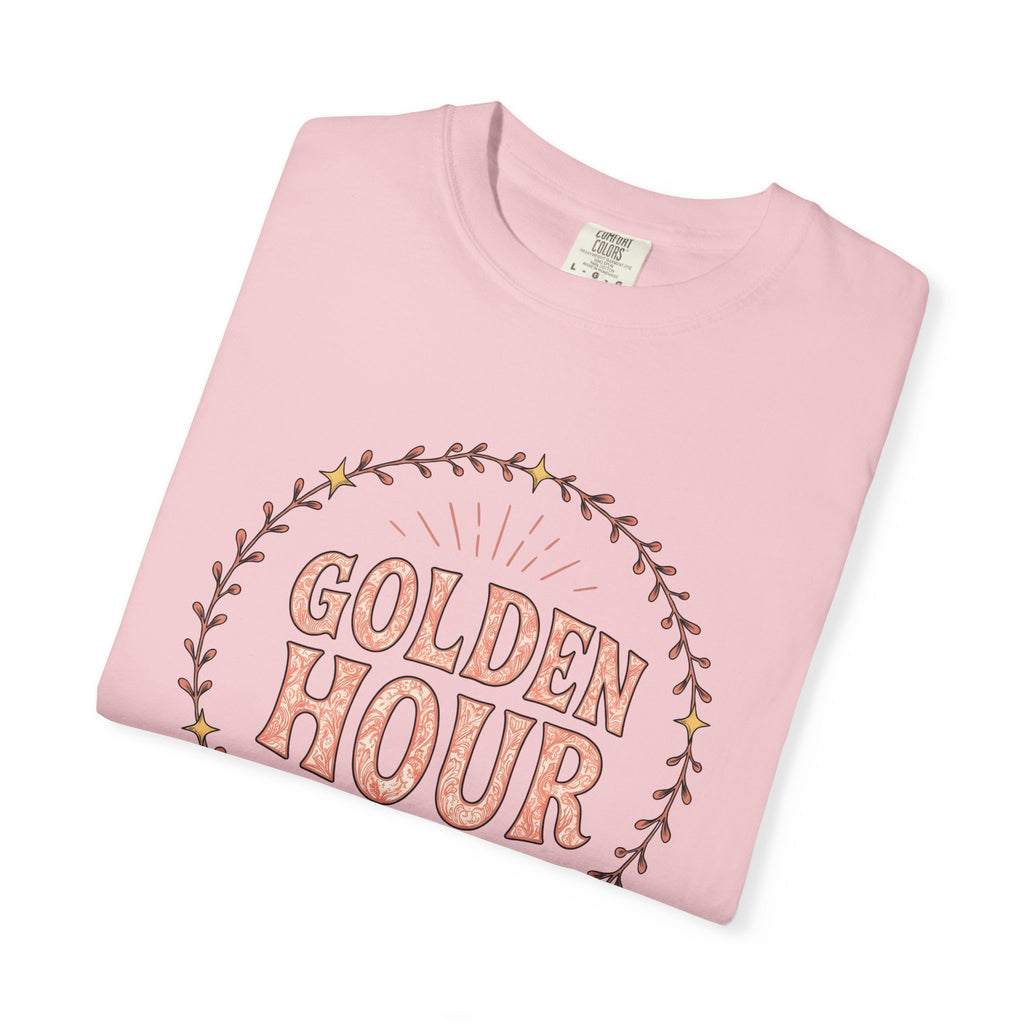 Floral Wreath Shirt Boho Chic Nature Gift Women Boho Tee Wreath T-Shirt Bohemian Fan Hippie Tshirt Environmental Graphic Vintage Stars