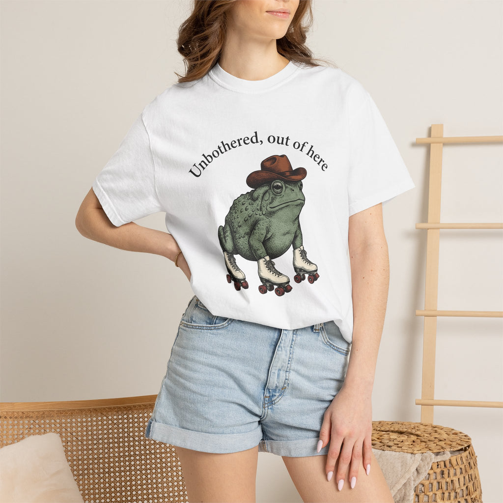 Roller Frog Shirt Animals Jokes Gift Women Classic Tee Toad T-Shirt Wildlife Fan Frogger Tshirt Humor Graphic Line Art Cowboy Cap Tshirt
