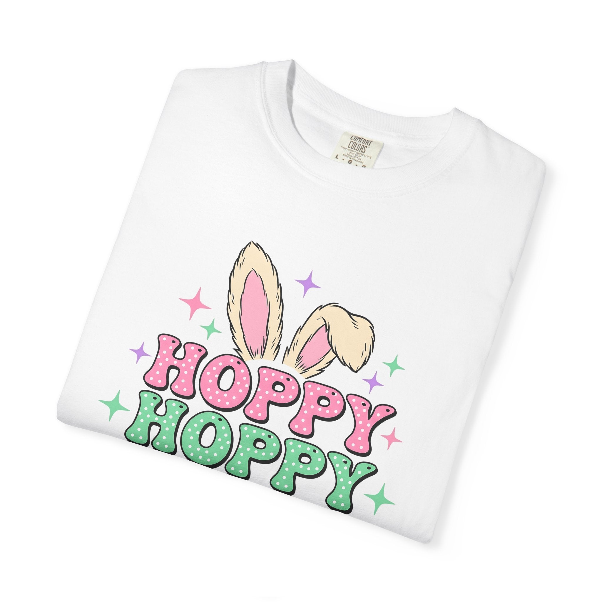 Bunny Ears Shirt Easter Animal Gift Women Pastel Tee Rabbit Ears T-Shirt Easter Fan Soft Tshirt Creature Graphic Playful Stars Tshirt