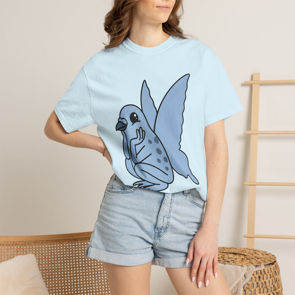 Fairy Bird Shirt Cute Fantasy Gift Women Kawaii Tee Sprite T-Shirt Adorable Fan Cartoon Tshirt Mythical Graphic Minimal Wings Tshirt