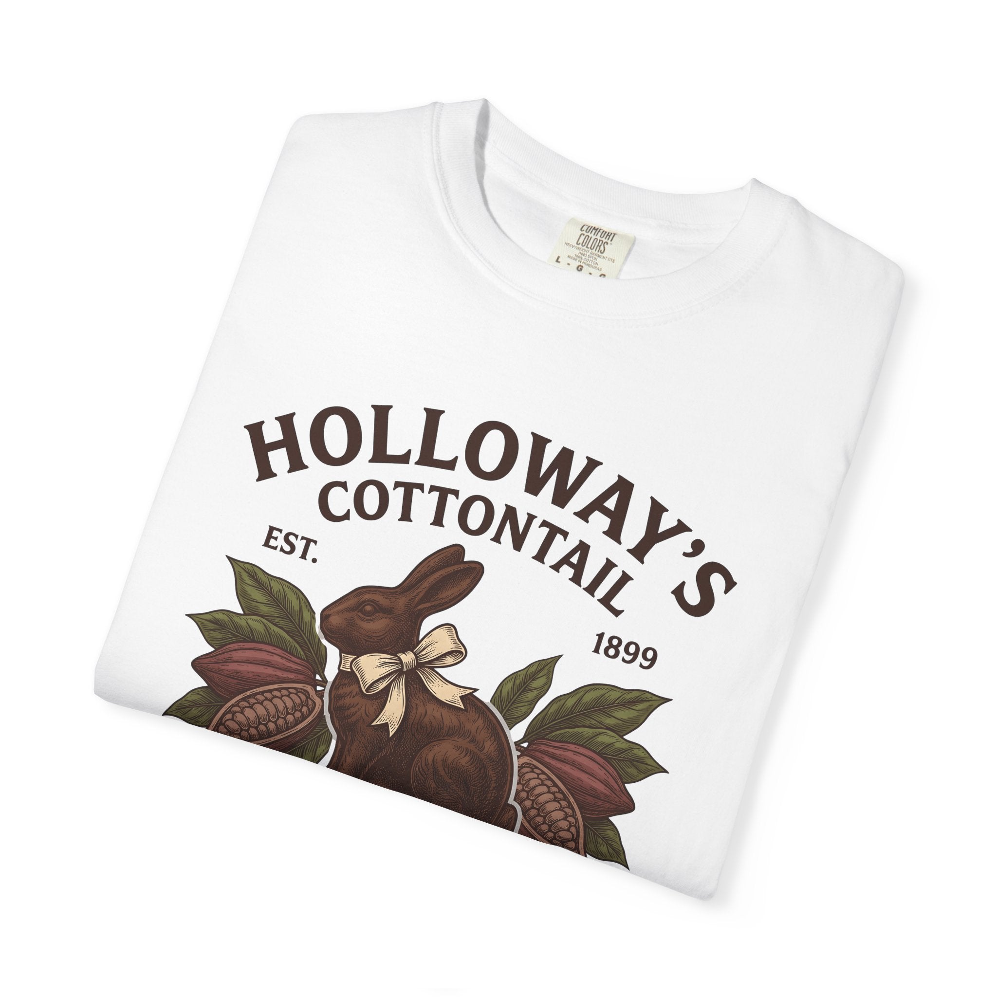 Chocolate Rabbit Shirt Easter Treats Gift Women Old School Tee Chocolate Bunny T-Shirt Easter Fan Chocolatey Tshirt Sweets Graphic Line Art