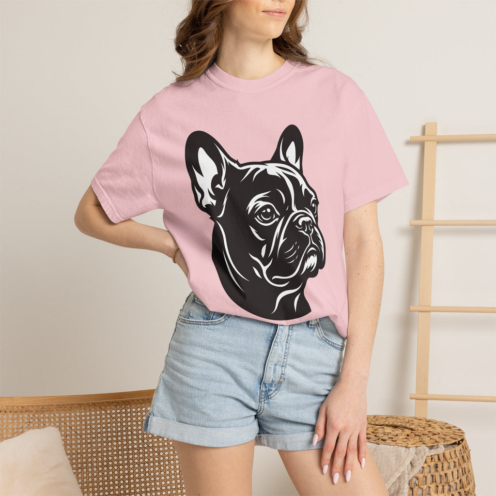 French Bulldog Shirt Dog Wildlife Gift Women Modern Art Tee Bulldog T-Shirt Dog Fan Artistic Tshirt Wildlife Graphic Clean Canine Portrait
